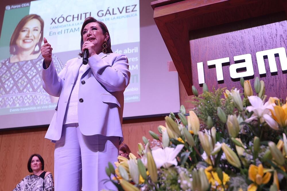 Encuentro de Xóchitl Gálvez con la comunidad estudiantil del ITAM. Foto: Berenice Fragoso / EL UNIVERSAL