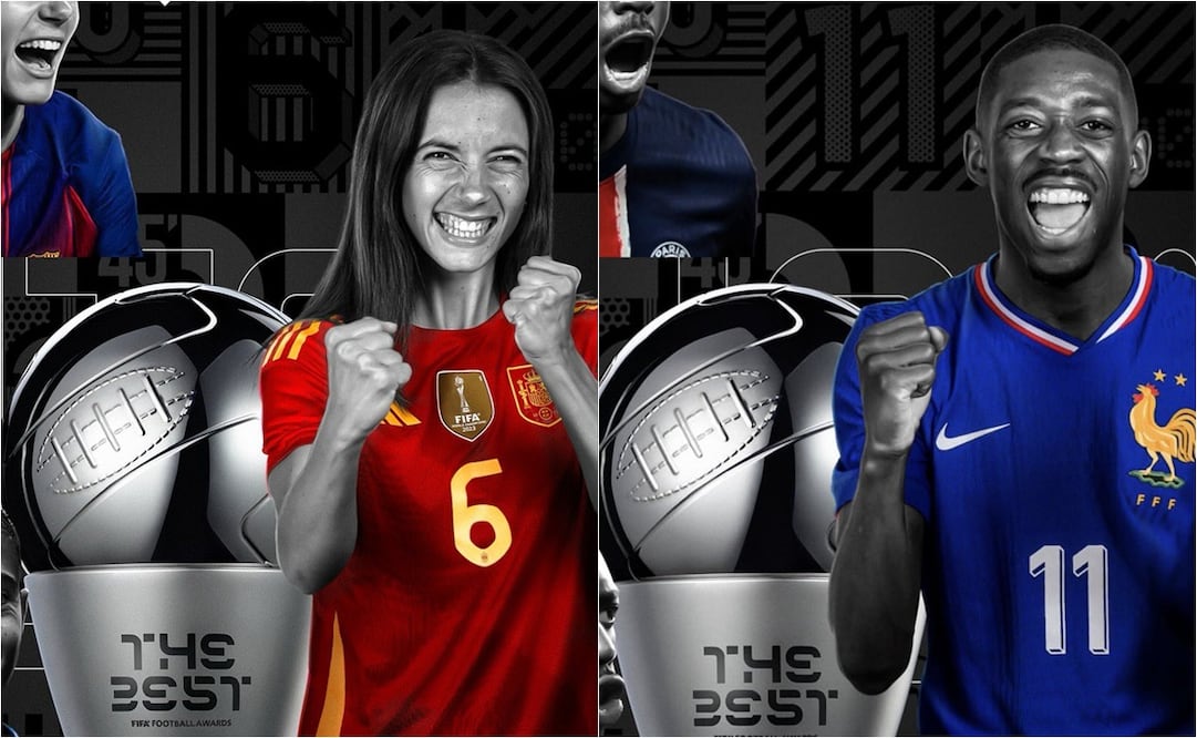 Aitana Bonmatí y Ousmane Dembélé, lo ganadores de The Best. FOTO: ESPECIAL