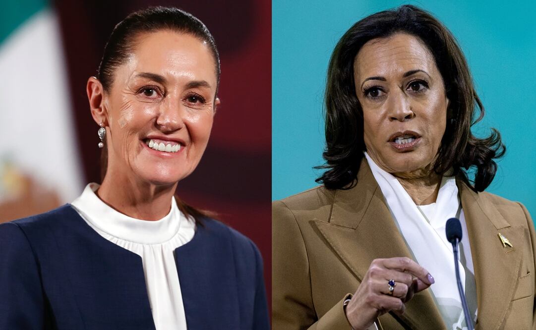 Claudia Sheinbaum es la primera mujer en ganar las elecciones presidenciales en México y Kamala Harris la primera mujer en ocupar la Vicepresidencia de Estados Unidos. Foto: EFE