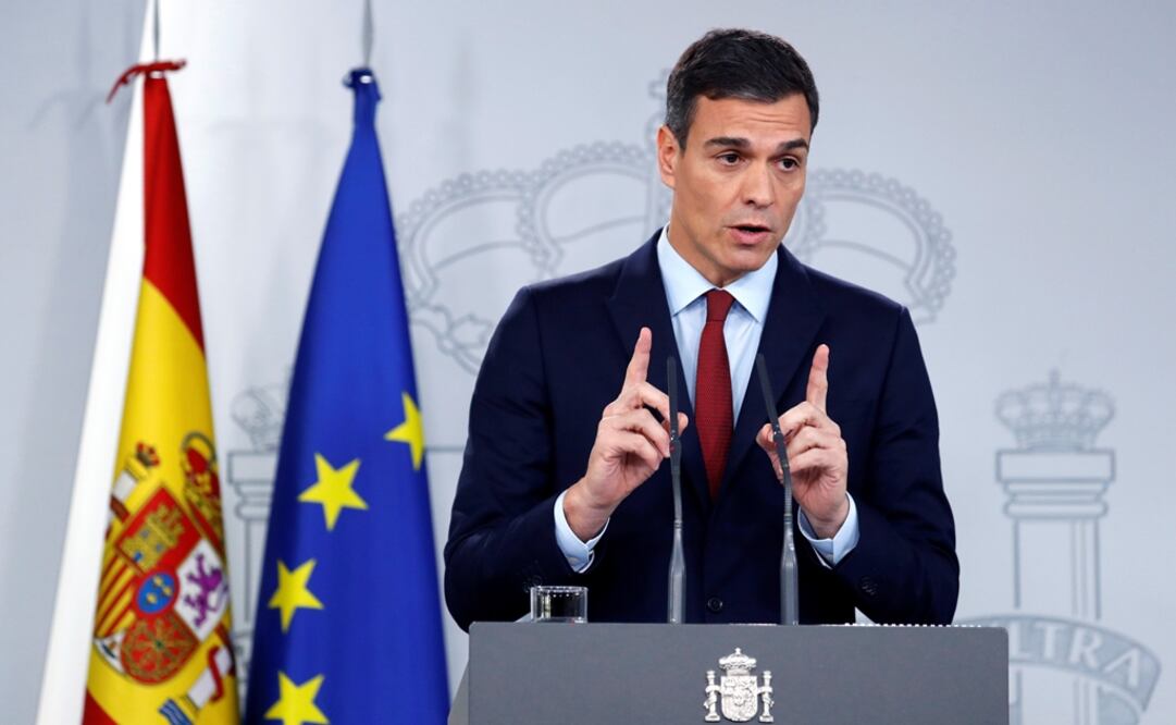 Pedro Sánchez, jefe del gobierno español, dio a conocer la noticia. Foto: EFE