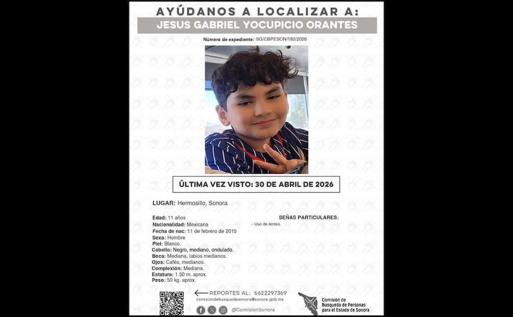 Foto: Comisión de Búsqueda de Personas para el Estado de Sonora