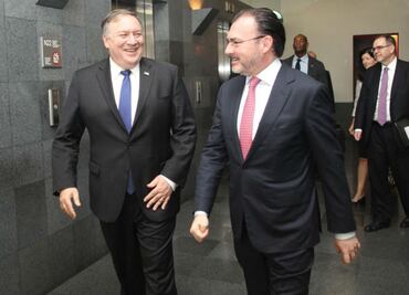 Pompeo llega a las oficinas de Relaciones Exteriores para encuentro con Videgaray