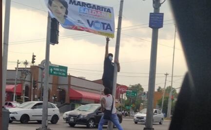 Candidata del PAN denuncia que militantes de Morena destruyeron su propaganda en Azcapotzalco