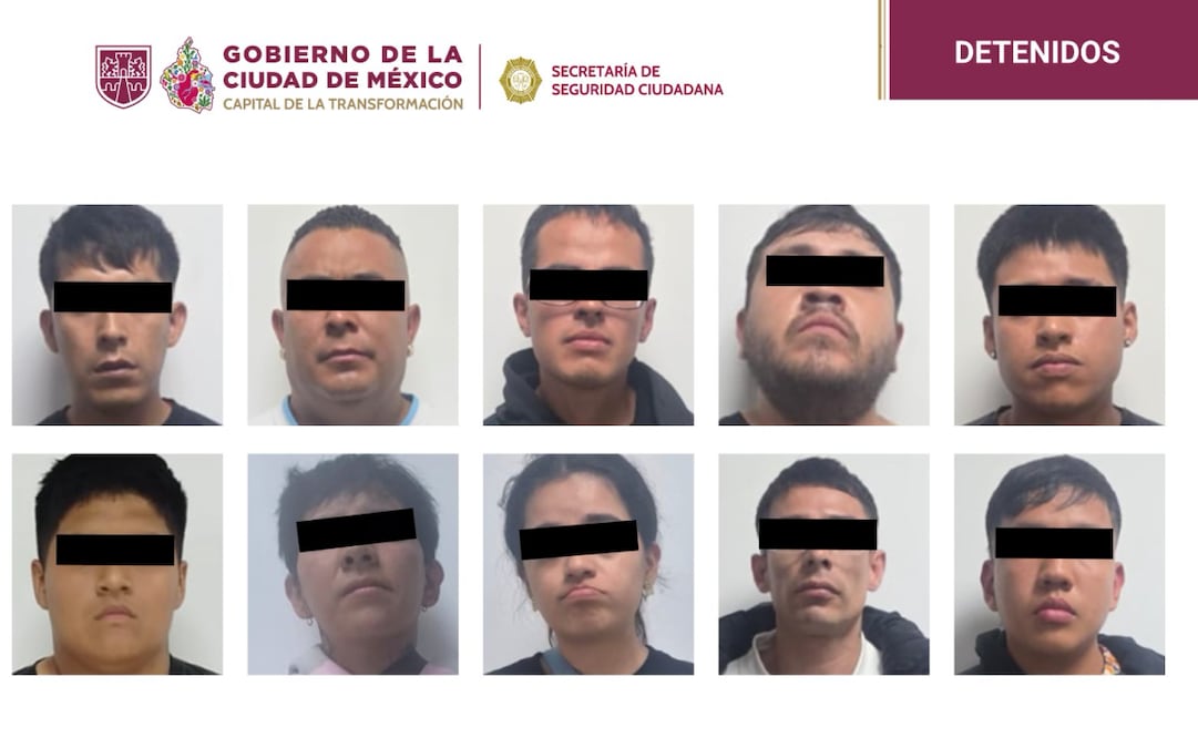 Detienen a 10 implicados en robos en Cuauhtémoc; aseguraron droga y dinero.
Foto: Especial.