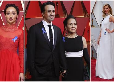 Lucen moños azules en los Óscar en apoyo a derechos civiles