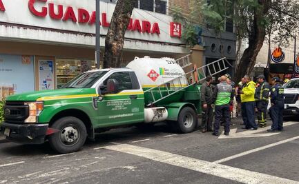 Controlan fuga de gas LP de una pipa en calles de alcaldía Miguel Hidalgo