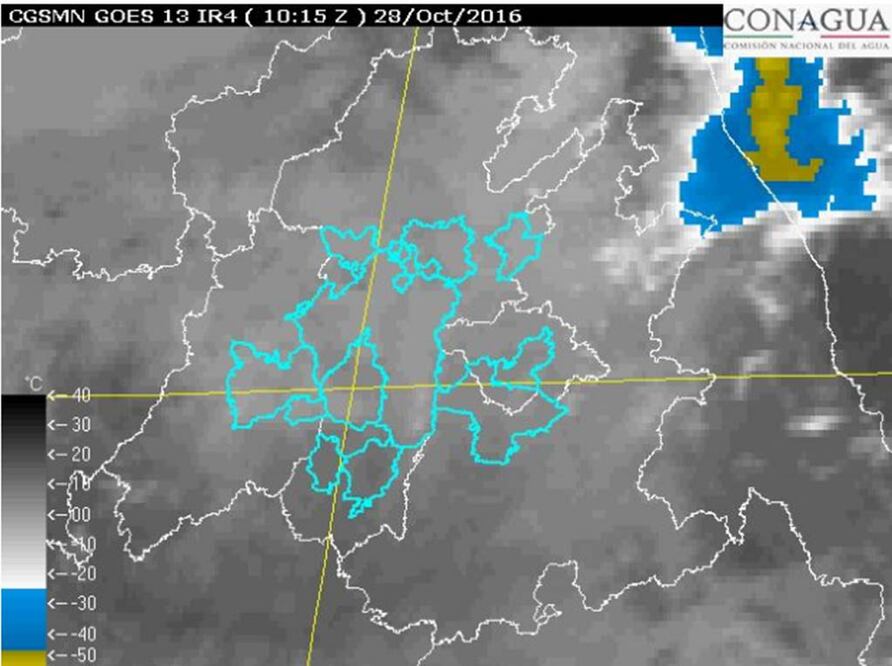 Se presentará clima medio nublado por la mañana, con heladas y posibilidad de caída de agua nieve principalmente en zonas serranas que rodean la región (CONAGUA) 