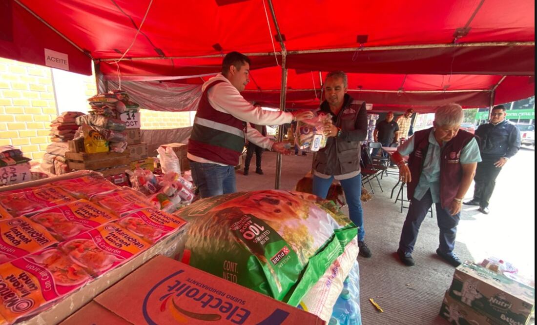 La Central de Abasto de la Ciudad de México ha enviado 70 toneladas de víveres para las comunidades afectadas por las recientes lluvias e inundaciones en el norte de Veracruz. Foto: especial
