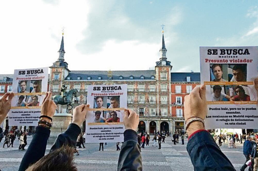 Tras difundirse el caso de violación de la joven Daphne, mexicanos residentes en Madrid iniciaron una campaña para localizar a sus agresores (ARCHIVO EL UNIVERSAL)