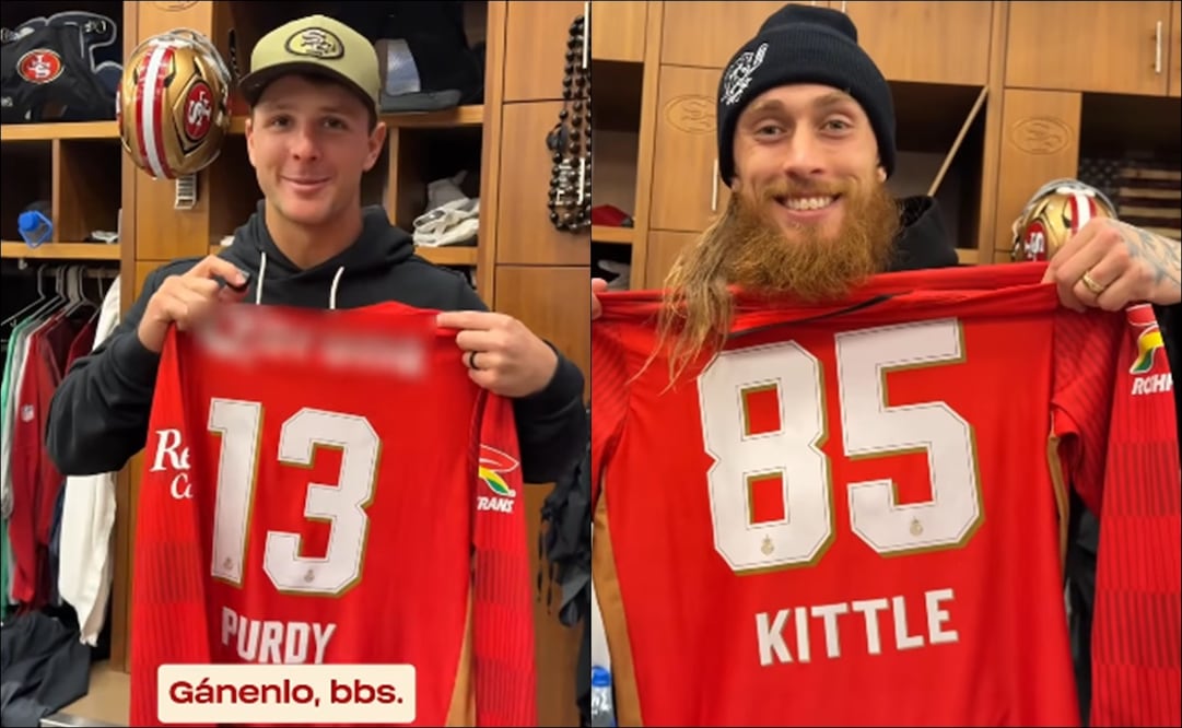 Los 49ers de San Francisco posan con la camiseta del Toluca / Foto: Especiales