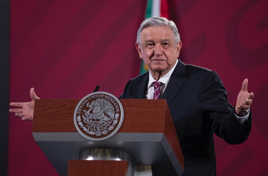 El presidente López Obrador esta mañana en su conferencia matutina