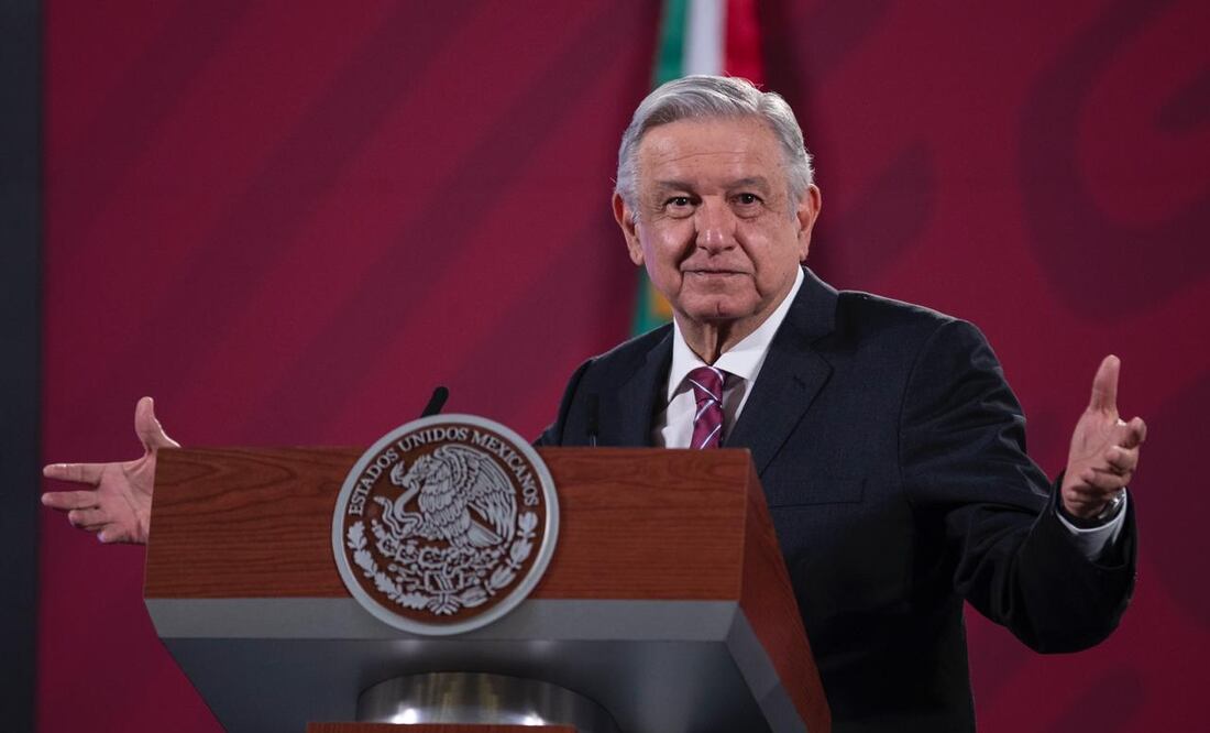 El presidente López Obrador esta mañana en su conferencia matutina