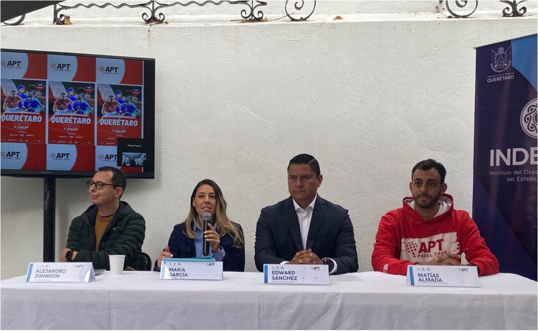 Alejandro Johnson, Maria Garcia, Edward Sánchez y Matías Almada en la presentación del torneo / Foto: Nicolás Schiller/EL UNIVERSAL