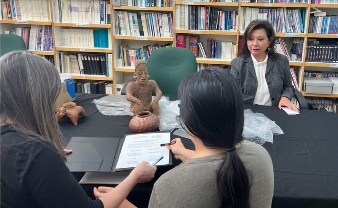 Restauran a México piezas arqueológicas que provienen del Altiplano Central mexicano, Oaxaca, Nayarit, y de las regiones occidental y norte, datan de entre los años 200 a.C. y 1200 d.C. Foto: Especial
