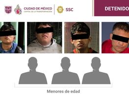 Caen siete integrantes de la Unión Tepito por extorsión y despojo en Iztacalco y GAM; tres son menores de edad