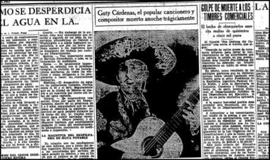 Guty Cárdenas, el cantante que fue asesinado en una cantina del centro histórico de la CDMX