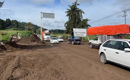 Deslaves por las lluvias causan afectaciones en carretera Tenango-Tenancingo