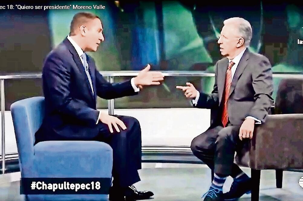 El periodista Joaquín López-Dóriga entrevistó en el programa 'Chapultepec 18' al gobernador de Puebla, Rafael Moreno Valle. (ARCHIVO EL UNIVERSAL)
