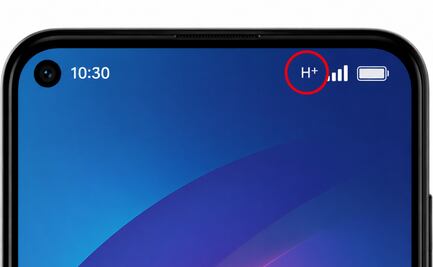 Por qué aparece el símbolo H+ en tu celular