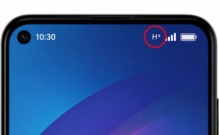 Por qué aparece el símbolo H+ en tu celular