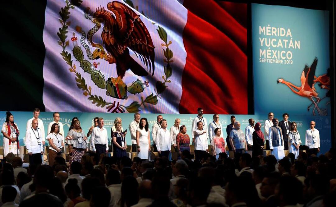 Vista general de la inauguración de la XVII Cumbre Mundial de Premios Nobel de la Paz (Foto: EFE)