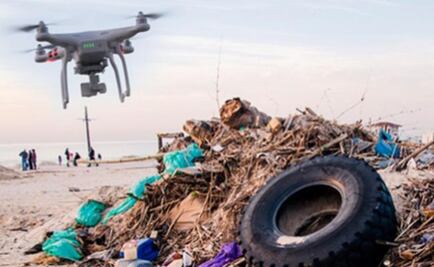 Drones clean beaches in Mexico