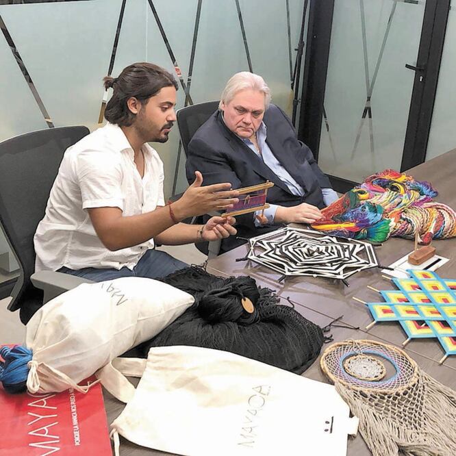 Lander Calderón empezó a trabajar con 12 artesanos mayas. SONY ENTERTAINMENT TELEVISION