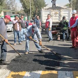 Inician obras de bacheo en Naucalpan