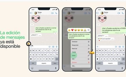 WhatsApp anuncia edición de mensajes