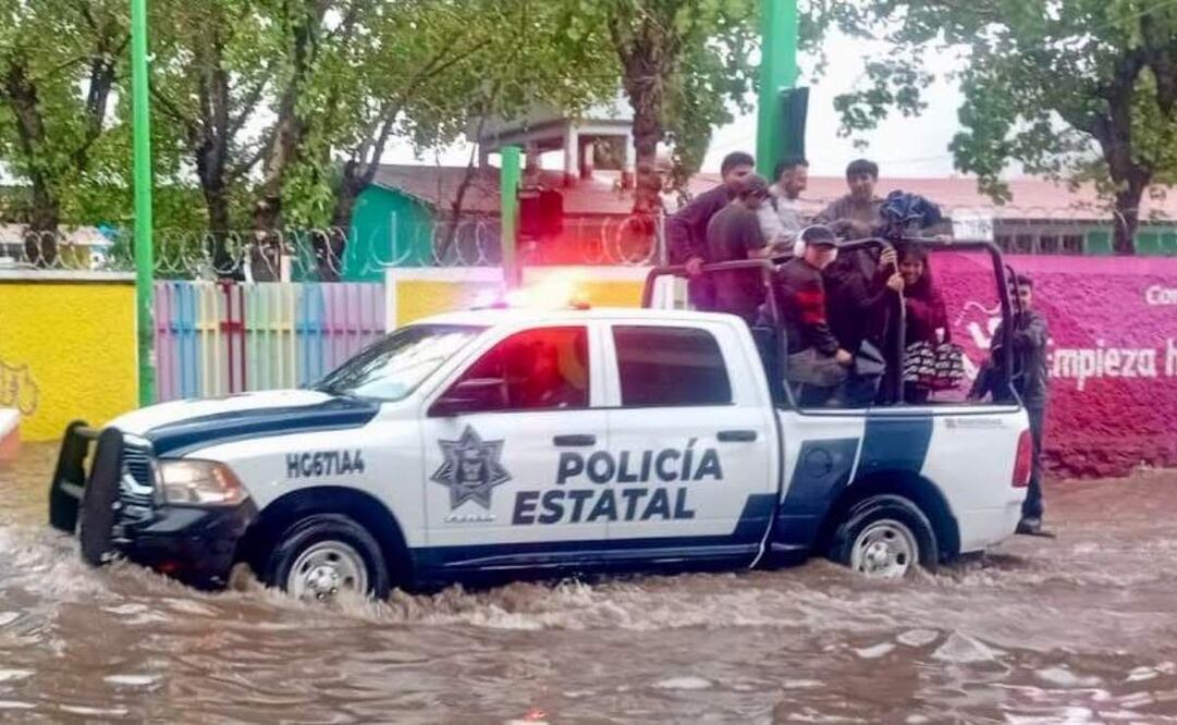 Fuertes lluvias en Pachuca crean inundaciones y cierre de vialidades. (01/09/25) Foto: Especial
