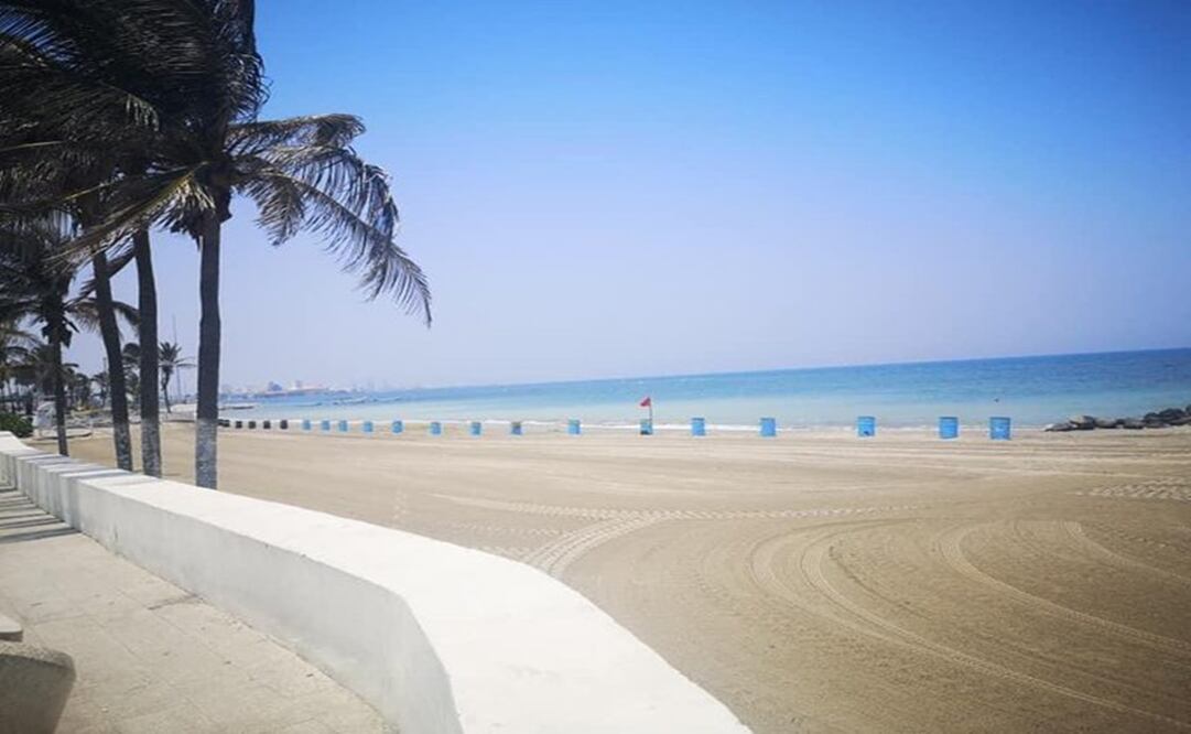 Esto ocurre en las playas de la zona conurbada de Veracruz-Boca del Río. Foto: Twitter Ana Zamudio. Locaciones Veracruz 