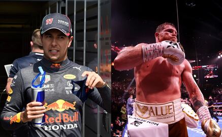 Checo Pérez felicita al 'Canelo' Álvarez por la victoria sobre Caleb Plant