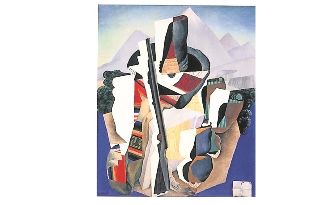 Paisaje zapatista (El guerrillero), pintura de Diego Rivera, de 1915 (ARCHIVO EL UNIVERSAL)