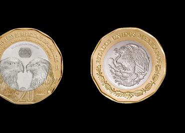 VIDEO Así es la nueva moneda de 20 pesos, conmemorativa por los 200 años de relaciones México-EU