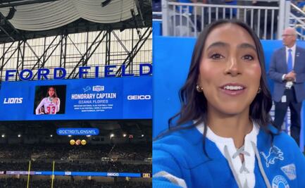 La mexicana Diana Flores brilla como capitana honoraria de los Detroit Lions 