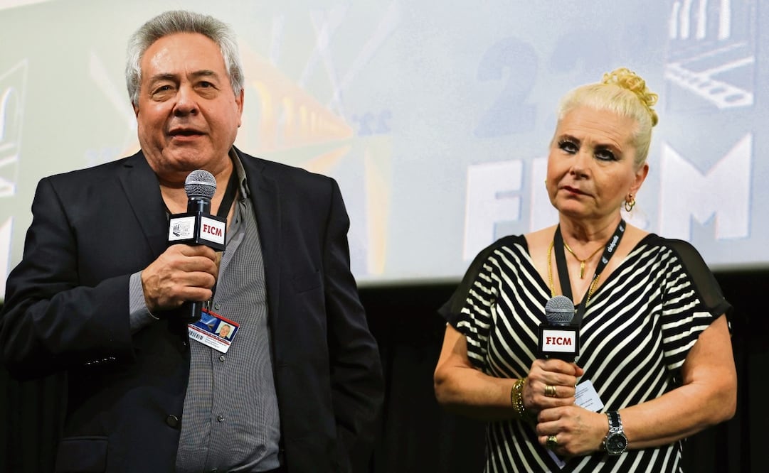 Cuitláhuac y Xanath asistieron al homenaje a su padre, hecho en el FICM Foto: Berenice Fregoso / EL UNIVERSAL