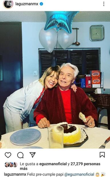 Enrique Guzmán cumple 79 años y su hija Alejandra lo celebra con pastel