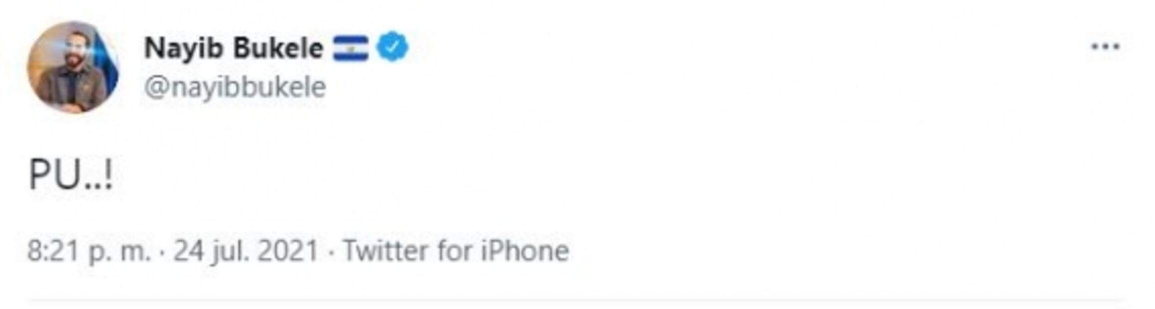 "Pu.." ¿A quién se refería Nayib Bukele, presidente de El Salvador?