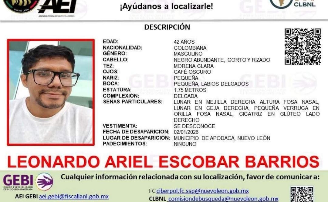 Desaparece maestro de la Ibero Puebla en Nuevo Leon.
Foto: Especial.