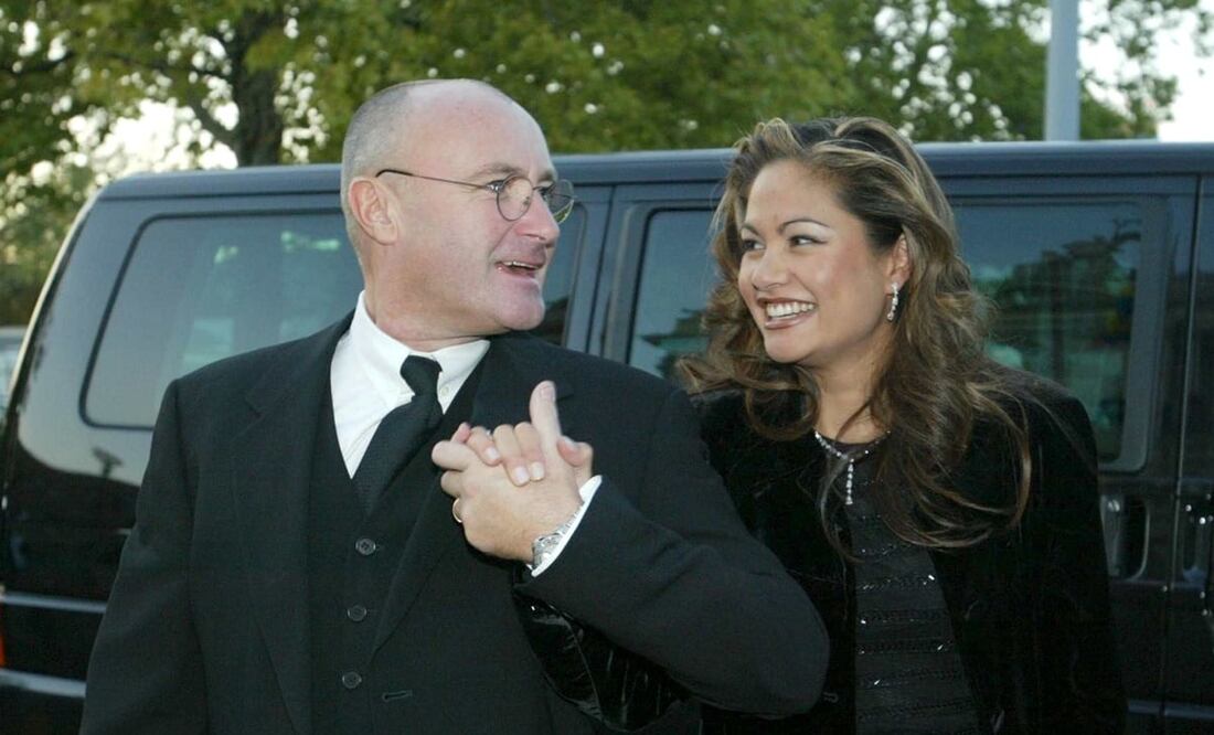 Phill Collins y Orianne Cevey. Foto: AP