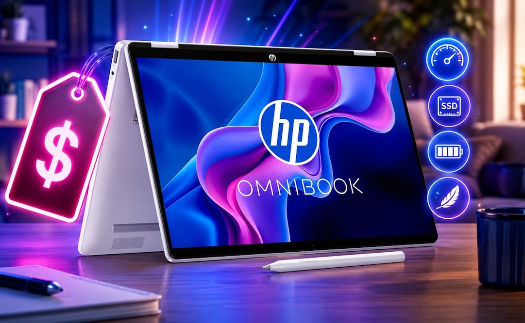 La HP OmniBook está diseñada para quienes buscan un equipo versátil. Foto: IA