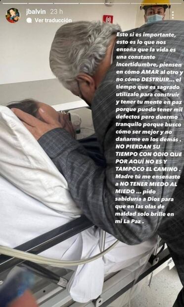 J Balvin pide orar por su madre, está en cuidados intensivos por Covid-19