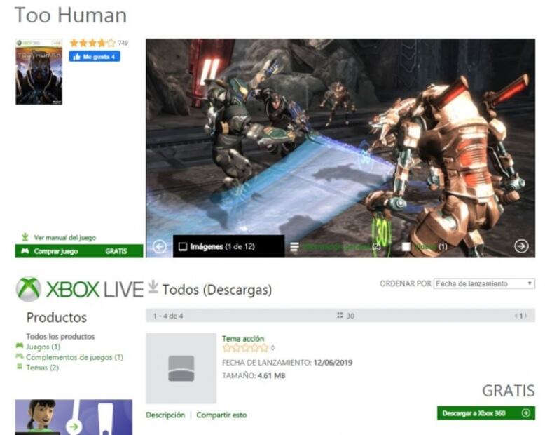 Xbox ofrece juegos gratis