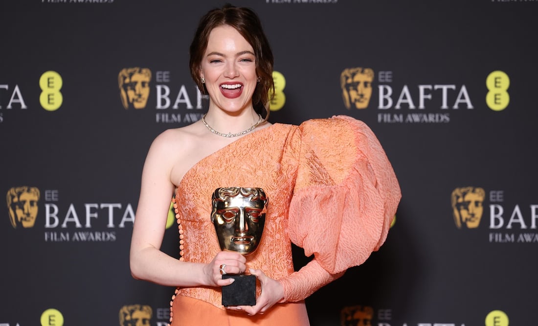 Emma Stone se coronó como la mejor actriz, gracias a su trabajo en "Poor Things". Foto: EFE