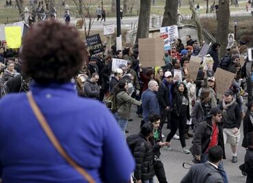 Protesters in NYC denounce Trump's "hate speech"