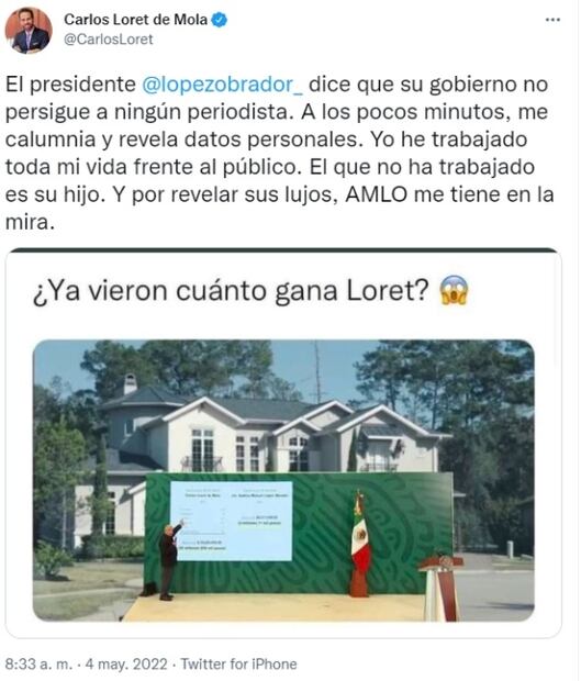 García Vilchis exhibe supuesta "mansión" de Loret en Valle de Bravo; "AMLO me tiene en la mira", responde