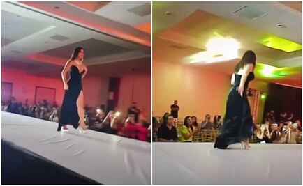 Karely Ruiz debuta como modelo y se tropieza en plena pasarela; video se hace viral