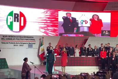 Alejandro Moreno rinde protesta como nuevo líder nacional del PRI