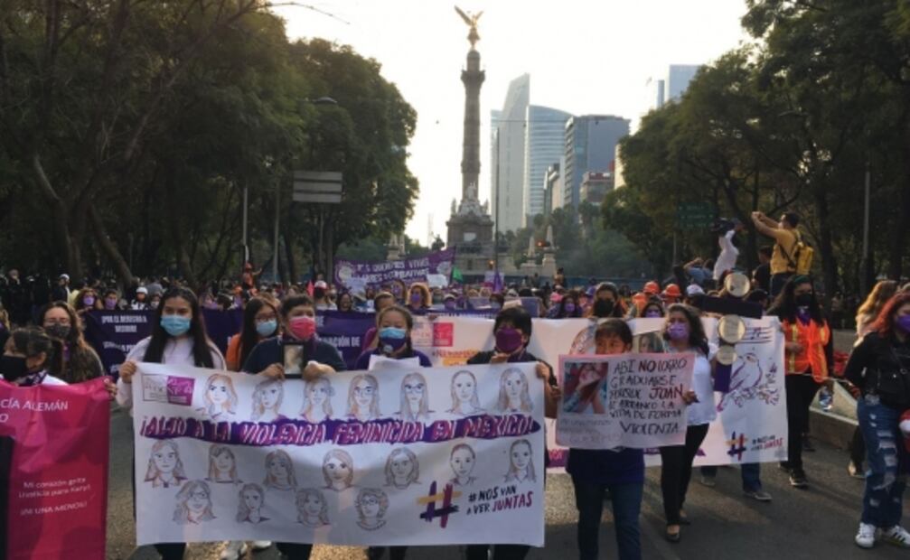 El violeta le gana al bloque negro; dominan consignas y reclamos en marcha por el 25N 