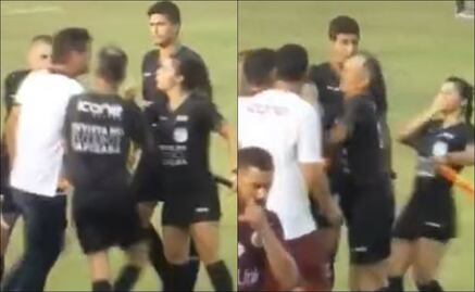 VIDEO: Entrenador perdió la cabeza y golpeó a una árbitra; ya fue despedido
